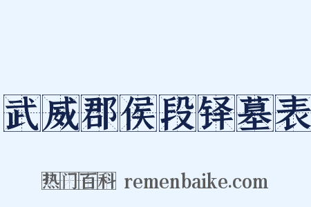 武威郡侯段铎墓表是什么意思的图片